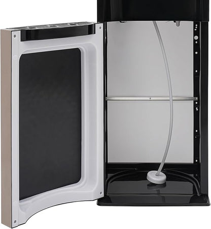 TFCFL Bottom Loading Water Cooler Dispenser with 3 Temperature Settings of Hot, Cold, Room Water, Floor Standing Hot and Cold Water Dispenser, Home Standing Water Dispenser (Champagne Gold)