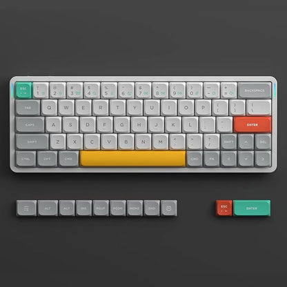 nuphy Air60 V2 Portable Wireless Keyboard 60% Low Profile Mechanical Keyboard Support QMK/VIA Compatible with Windows/mac OS/Linux Supports Bluetooth 5.1/2.4GHz/USB-C White-Gateron Brown Switch