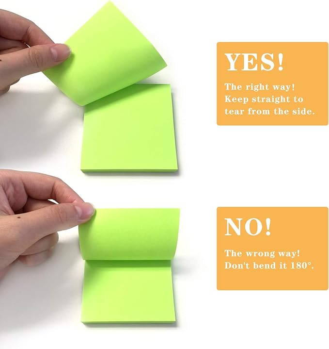 24 Pads Pop Up Sticky Notes 3x3 Refills Bright Colors Self-Stick Notes Pads Super Adhesive Sticky Notes Great Value Pack