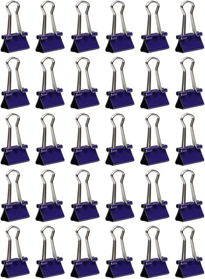 JAM PAPER Colorful Binder Clips - Extra Small - 3/5 Inch (15 mm) - Purple Binderclips - 30/Pack