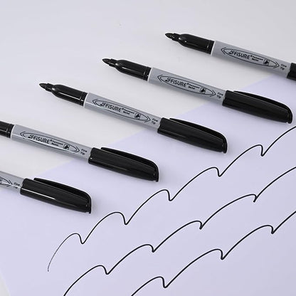 Permanent markers, 40 packs permanent markers bulk, quick drying in one second, smooth, not easy to erase, durable, can be marked on glass, tiles and cloth, office supplies,Gray shell
