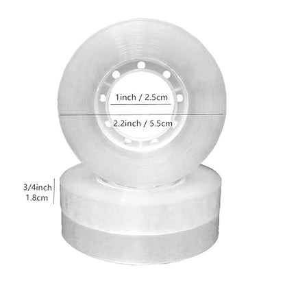 Transparent Tape Refill Rolls for Dispenser, Tear by Hand,16 Rolls x 900 inches