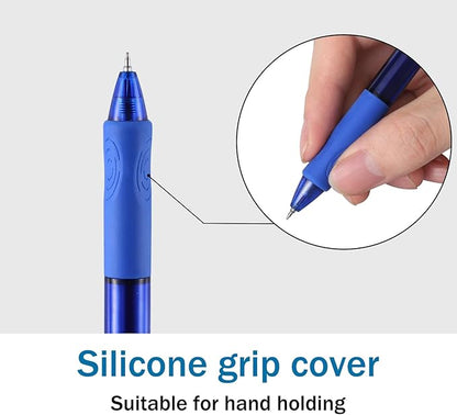 8 Pcs Retractable Gel Pens Fine Point (0.5mm) Rollerball Pens for Smooth Writing (Black&Red&Blue Ink) for Women Men Journaling School and Office Supplies Use…