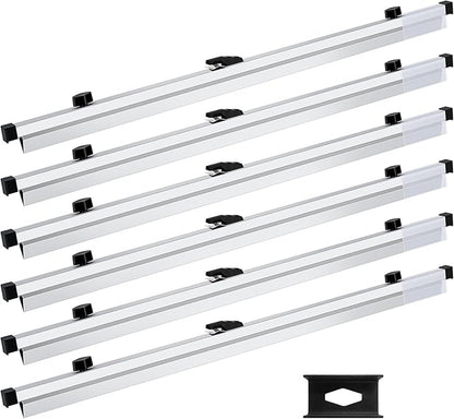 6 Pack Blueprint File Hanging Clamps 30" Blueprint File Clips with Label Holder Binding Strips Blueprint Binders for Construction Plan Poster Architectural Drawing Arts Maps Large Document