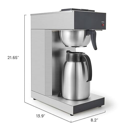 SYBO Commercial Coffee Makers 12 Cup, Drip Coffee Maker Brewer with 74Oz thermal carafe, Stainless Steel Cafetera SF-CB-1AA