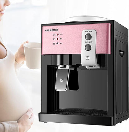 Water Dispenser Top Loading Countertop Water Cooler Dispenser with 3 Temperature Settings Desktop Electric Hot and Cold Dispenser for Home, Office, Dormitory (Rose Gold)