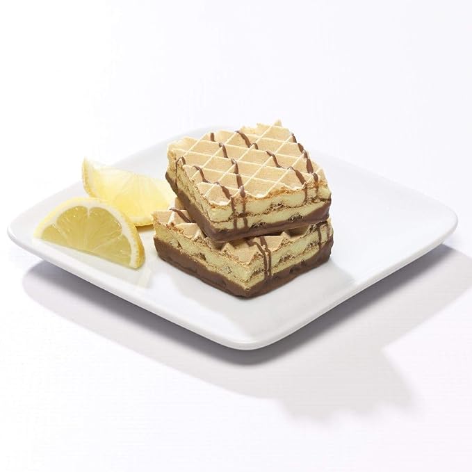 Proti-Thin High Protein Lemon Wafer Squares, 15g Protein, Low Calorie, Low Carb, Low Sugar, Aspartame Free, Diet Wafer Bars, Healthy Snack, 2 Wafers per Serving, 5 Count Box