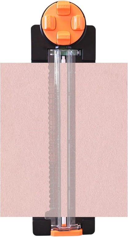 Craft Paper Cutter - Precision Cutter with Side Ruler, Heavy Duty Card Slicer with Adjustable Guide for Label Card Photo Cardstock Home Office School Classroom Students Teacher