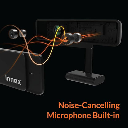 Innex C220 HD 1080p Webcam with Microphone, 71°FOV, Noise Canceling, Low Light Correction, Privacy Shutter - Plug & Play USB Webcam for PC, Windows, Mac - Ideal for Work from Home, Remote Learning