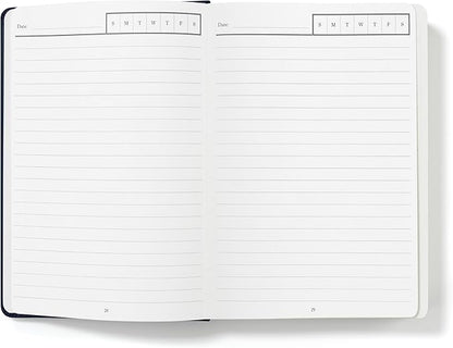 Wykeham's Executive 2026 Undated Daily Journal Planner – Customization Available (Personalized Royal Blue, 8.5"×5.5" - Undated)