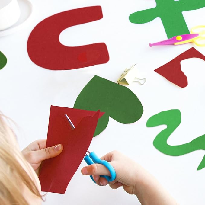 Forest Green Cardstock 8.5 x 11 Thick Printer Paper, Goefun 24 Sheets 80lb Green Card Stock Paper for Christmas Cards Making, Invitations and Craft