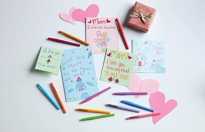 Paper Mate Flair Felt Tip Pens | Medium Point (0.7 mm) Marker Pens | Assorted Retro Colouring Pens | For Kids & Adult Colouring, Journalling & More | 16 Count