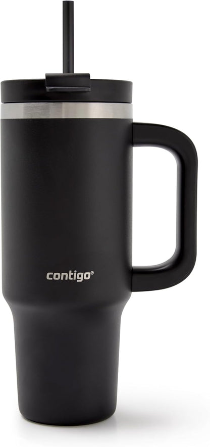 Contigo Streeterville 30oz Tumbler, Stainless Steel Vacuum Insulated, Leak-Proof, Cold for 29 Hours, Fits in cupholders, Licorice