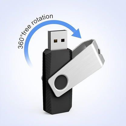 TOPESEL USB Flash Drive 5 Pack 64GB USB Storage Flash Drives, Memory Stick Jump Drive USB Drive Thumb Drives for PC laptops, Tablets, TVs, car Audio (64G, 5PCS, Black)