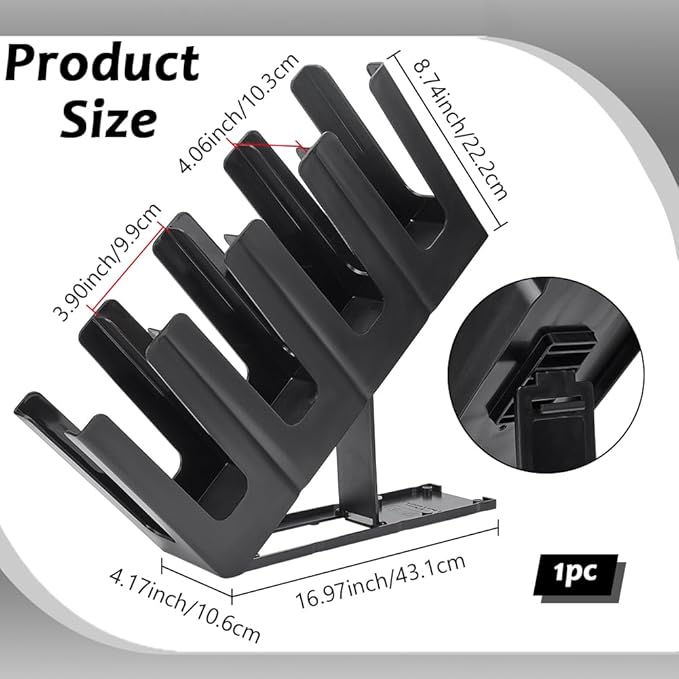 Coffee Cup Dispenser Plastic Disposable Paper Cup and Lid Holder with 4 Compartment Adjusting for Countertop Coffee Station Bar Office Home Restaurant Kitchens (Black)