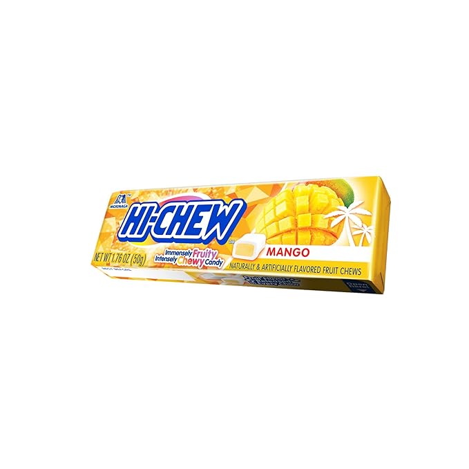 HI-CHEW Mango Sticks, 15-Pack, Soft & Chewy Candy, 1.76oz Each, Bulk Candy Individually Wrapped - Made with Immensely Juicy Fruity Flavors