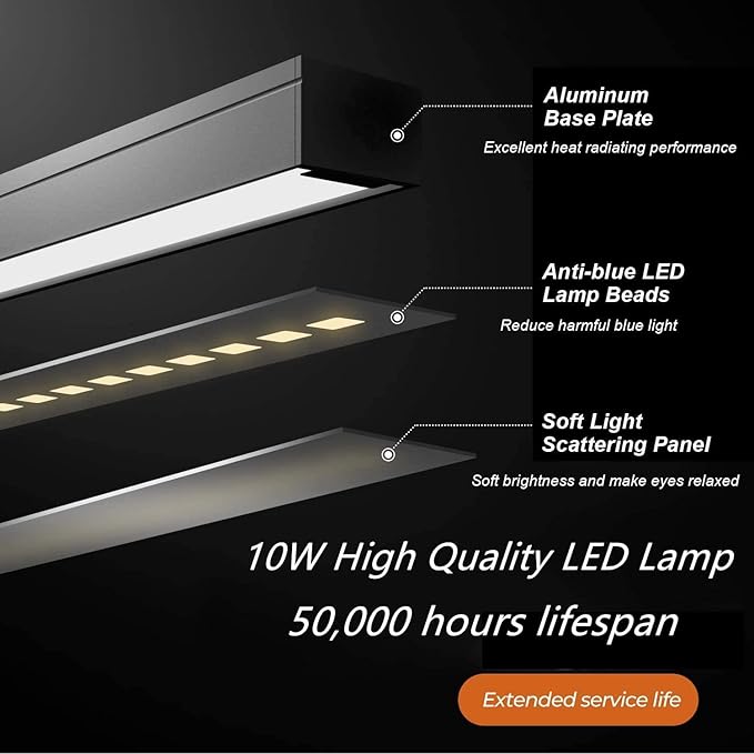 LED Desk Lamp for Home Office, 360° Flexible Gooseneck Desk Light with 3 Color Modes & 10 Brightness, Eye-Caring Adjustable Task Light for for Piano, Computer, Workbench, 10W, 1000LM (Black)