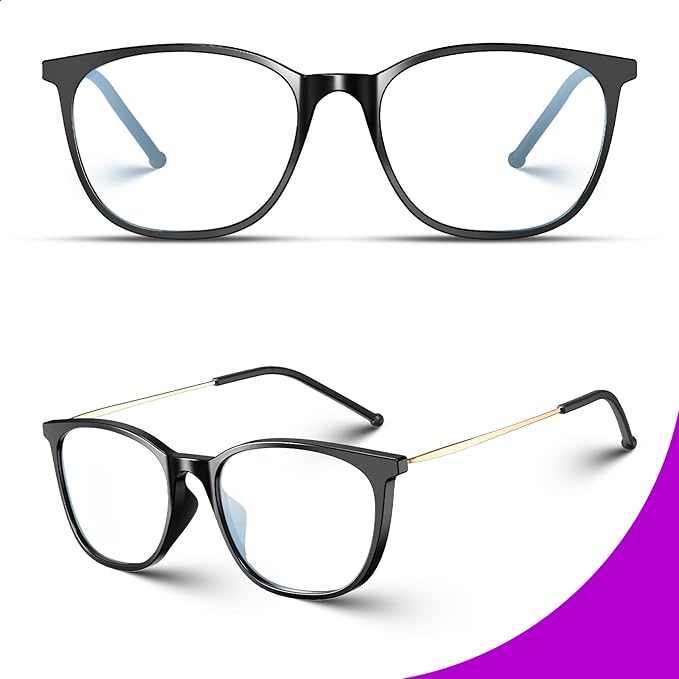 VISOONE Anti Slip TR90 Blue Light Blocking Glasses Size M Eyewear Frame with Anti Glare Eye Protection for Women GaeL