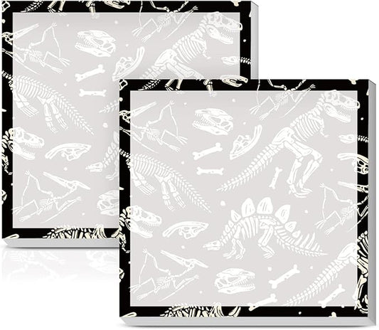 Sticky Notes 3x3 Inches, 2 Pack Cute Colorful Bright Self-Stick Note Pads, Easy to Post for Home, Office, Notebook, Meeting Cute Dinosaur