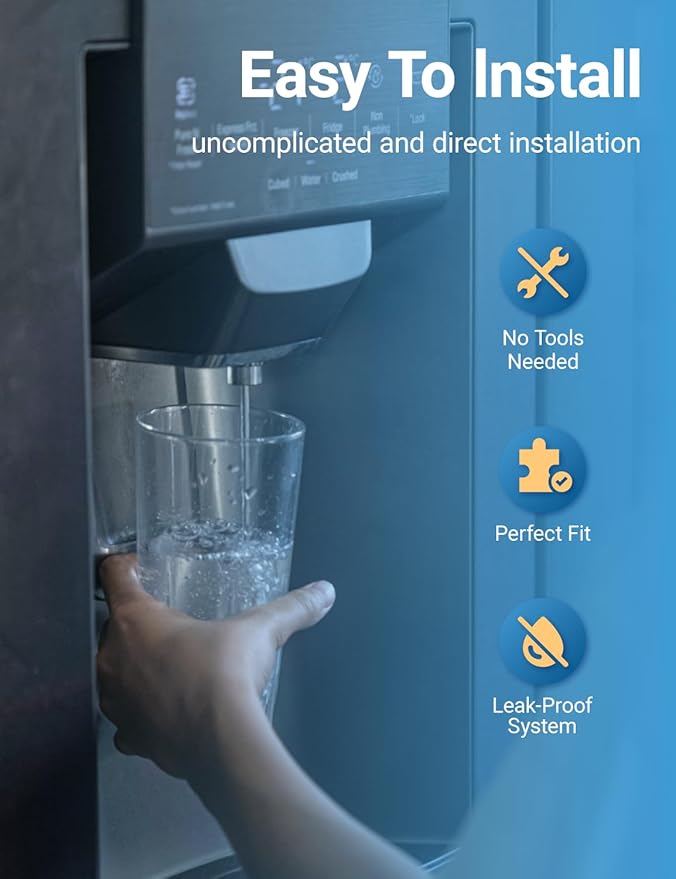 EDR4RXD1 Replacement For whirlpool Water Filter UKF8001, Filter 4 krfc300ess01 wrf555sdfz16 wrx735sdhz00, wrx735sdhz02, fit for May*tag Ukf8001axx-200, Hdx Fmm-2 Water Filter 3 pack