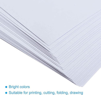 MECCANIXITY 50 Sheets Colored Copy Paper 8.3 x 11.7Inch Printer Paper 80gsm White for Office Printing, Document Copying, Invitations, Forms, Art Projects