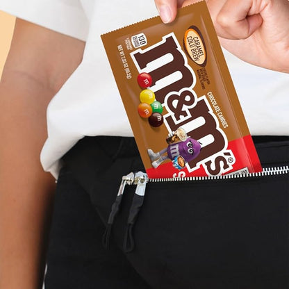 M&M'S Caramel Chocolate Candy, Full Size 2.83 oz Bag, Pack of 24 Bulk Candy Chocolate
