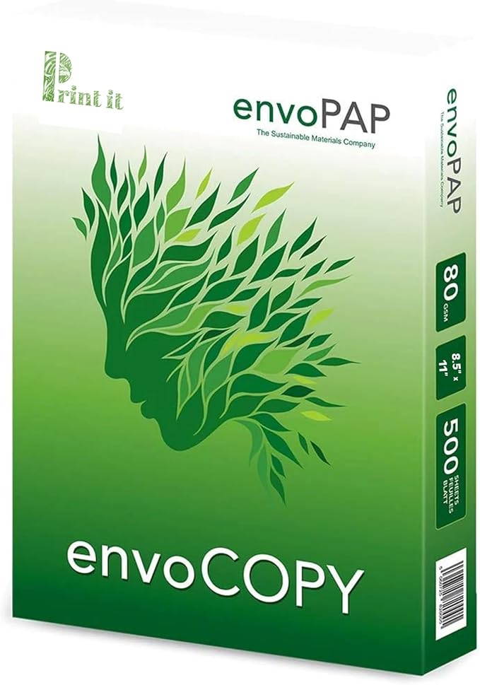 envoCopy TreeFree 100% Recycled Multipurpose Paper, 8.5" x 11", 20 lbs., White, 500 Sheets/Ream
