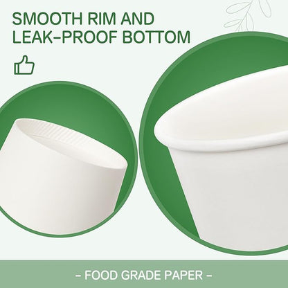 16 oz Coffee Cups with Lids and Sleeves 100 Pack,White Leak-Proof Disposable Coffee Cups for Hot/Cold Beverages, Party Supplies, To-Go Paper Cups for Coffee, Tea, Office, Picnic