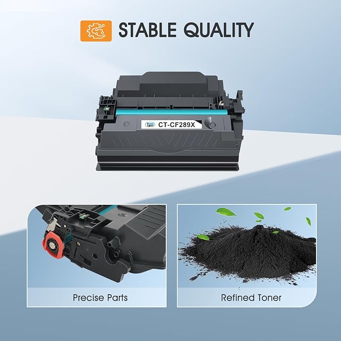 89X 89A Black Toner Cartridge 2 Pack Compatible Replacement for HP 89A CF289A 89X CF289X (with Chip) for Laserjet Enterprise M507 M507n M507dn M507x MFP M528dn M528f M528c M528z M528 Series Printer