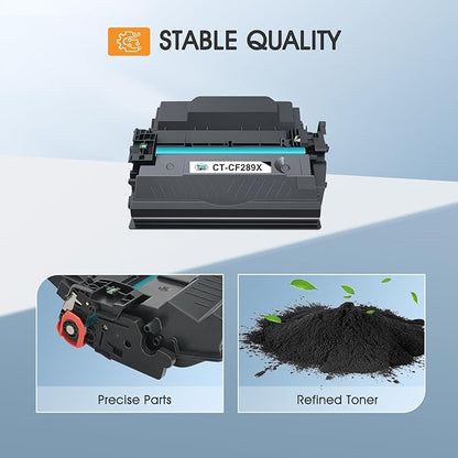 89X 89A Black Toner Cartridge 2 Pack Compatible Replacement for HP 89A CF289A 89X CF289X (with Chip) for Laserjet Enterprise M507 M507n M507dn M507x MFP M528dn M528f M528c M528z M528 Series Printer