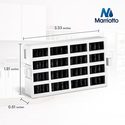 MARRIOTTO Replacement for Whirlpool Refrigerator Air Filter, Compatible with W10311524, Kenmore, FreshFlow, AIR1, W10335147, 2319308, W10315189, 2319303, 1876318, Jenn-Air, KitchenAid(6 Pack)