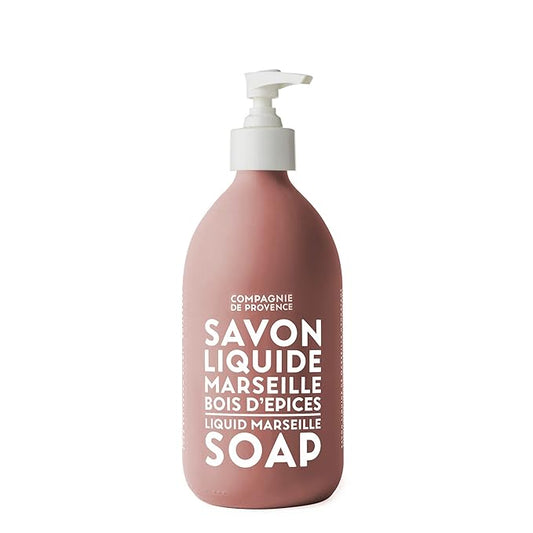 Compagnie de Provence Savon de Marseille Extra Pure Liquid Soap - Woodland Spice - 16.7 Fl Oz Glass Pump Bottle