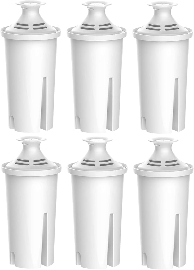 Replacement Filters for All Brita® Pitchers and Dispensers, Fits Brita® Classic OB03, Mavea® 107007, and More, Last Up to 2 Months or 40 Gallons (Pack of 6)