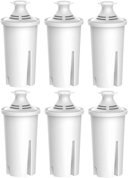 Replacement Filters for All Brita® Pitchers and Dispensers, Fits Brita® Classic OB03, Mavea® 107007, and More, Last Up to 2 Months or 40 Gallons (Pack of 6)