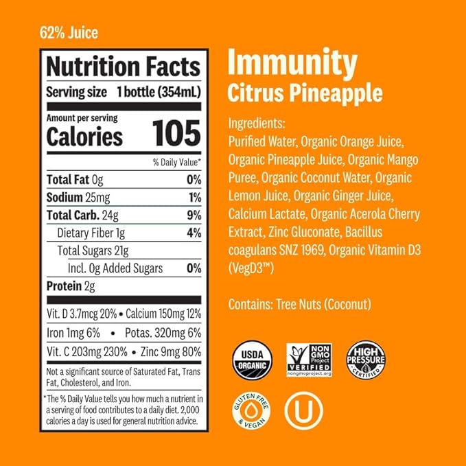 Suja 3-Day Cold-Pressed Juice Cleanse, Organic, Fresh Pressed Juice with No Added Sugar, Supports Immune & Digestive Health, Plant-Based, Gluten-Free & Beginner Friendly (3 Day Cleanse)