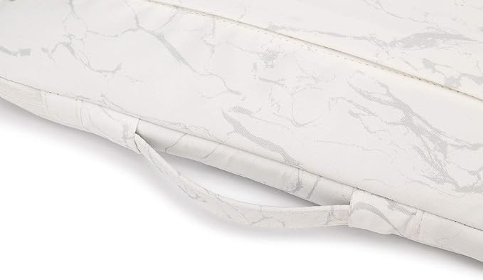 Kinmac 360° Heavy Duty Protective Laptop Sleeve Case Bag Cover with Handle for MacBook Air 13 inch,iPad Pro 13 inch and 13.3 inch HP,Dell,Lenovo,Asus,Acer Laptop (White Marble)