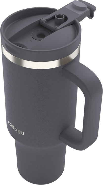 Contigo Streeterville 40oz Tumbler, Stainless Steel Vacuum Insulated, Leak-Proof, Cold for 29 Hours, Darkstone