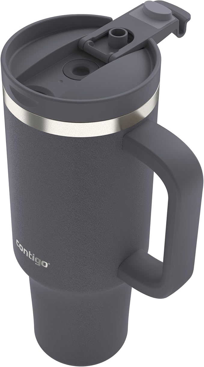 Contigo Streeterville 40oz Tumbler, Stainless Steel Vacuum Insulated, Leak-Proof, Cold for 29 Hours, Darkstone (Pack of 4)