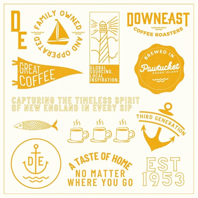 Downeast Coffee Roasters Whole Bean Coffee - Morning Breakfast Blend, Light Roast, 100% Arabica Coffee - Smooth, Bright and Balanced - South American Highlands Blend (2lb Bag, Pack of 6)