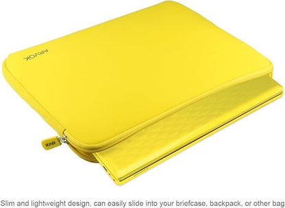 Arvok 11 11.6 12 Inch Laptop Sleeve Case for MacBook Air 12, Water-Resistant Neoprene Notebook Computer Tablet Sleeve, Carrying Bag Cover for Chromebook/HP/Dell/Lenovo/Asus/Acer, Yellow