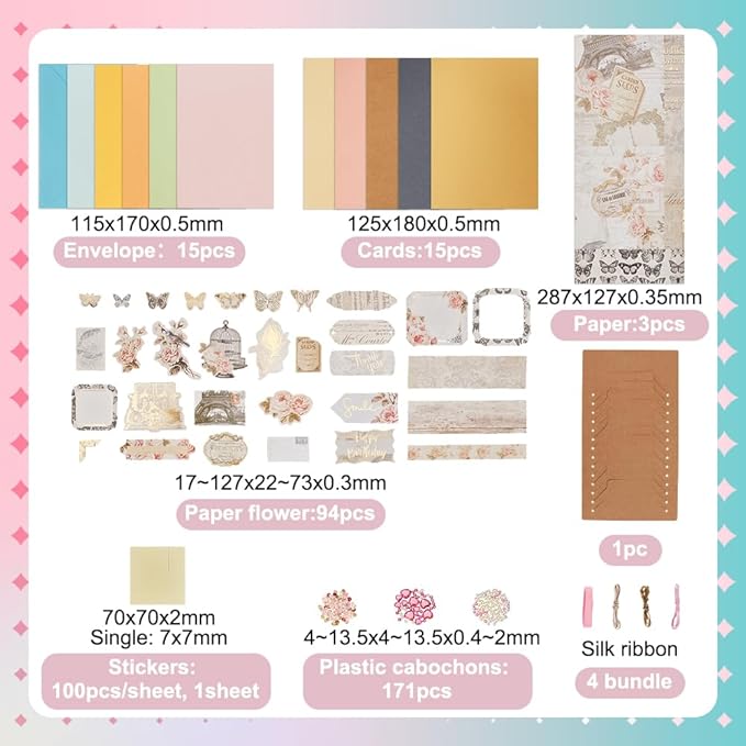 AHANDMAKER DIY Envelope & Card Making Kits, Handmade Greeting Card Sets Make Your Own Card Crafts Teacher Appreciation Cards for Valentine's Christmas Birthday Present Classroom Exchange Gift