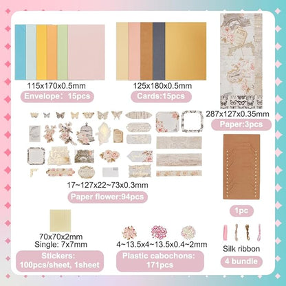 AHANDMAKER DIY Envelope & Card Making Kits, Handmade Greeting Card Sets Make Your Own Card Crafts Teacher Appreciation Cards for Valentine's Christmas Birthday Present Classroom Exchange Gift