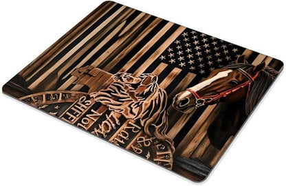 Horse, National Flag Mouse pad Customized Mousepad Non-Slip Rubber Base Mouse Pads for Computers Laptop Office Desk Accessories Mouse pad