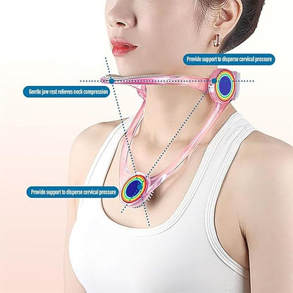 Neck Brace, Neck Collar wtih 360° Adjustable Soft Chin Support, Cervical Collar for Forward Head Posture Correction and Cervical Spine Support, Neck Brace for Neck Pain and Support (Pink)