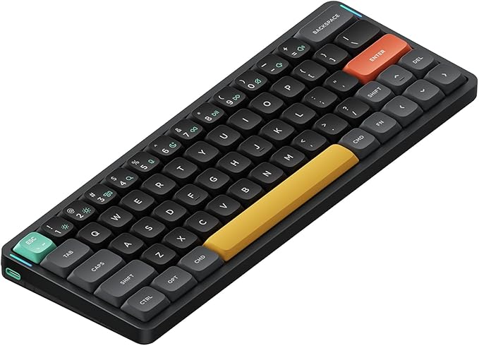 nuphy Air60 V2 Portable Wireless Keyboard 60% Low Profile Mechanical Keyboard Support QMK/VIA Compatible with Windows/mac OS/Linux Supports Bluetooth 5.1/2.4GHz/Wired (USB-C) Gateron Wisteria Switch
