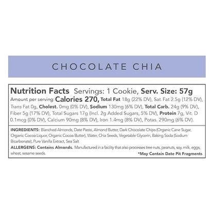 Love + Chew Superfood Soft Baked Cookies, Chocolate Lover Variety, Plant Based Cookie Made With Almonds and Dark Chocolate for Kids and Adults, Vegan Snacks, Gluten Free, Paleo, Non GMO, 12 Pack