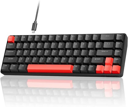 TMKB HE Hall Effect Keyboard, Magnetic Gaming Keyboard with Adjustable Actuation, 8000Hz Polling Rate, 60% Compact Hot-Swappable for PC FPS RTS Gamers (Black/Red)