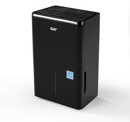 DuraComfort 50 Pint Dehumidifier, Built-in Pump, 4500 Sq Ft Coverage, Energy Star, Black