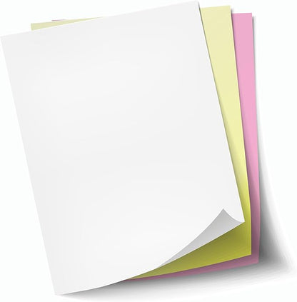 8.5 x 11 Excel One Carbonless Paper, 3 part STRAIGHT/FORWARD (Bright White/Canary/Pink), 1670 Sets, 5010 Sheets, 10 REAMS (Full CASE)