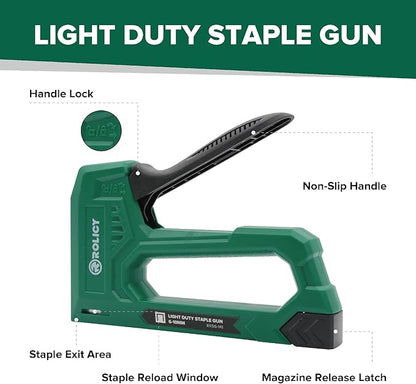 Light Duty Staple Gun for Wood, Upholstery Staple Gun with 3000pcs JT21 Staples 1/4, 5/16, 3/8 inch and Staple Remover for Crafts, Material Repair, Decoration, Furniture, DIY Use (4 Pack)